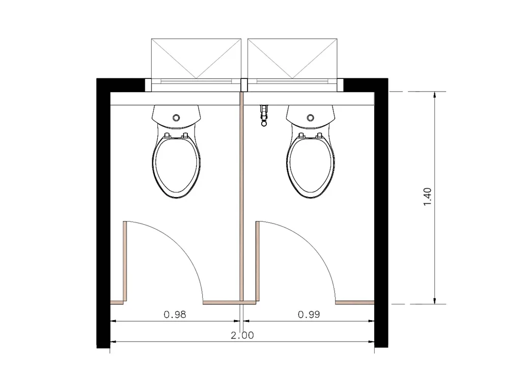 งานเขียนแบบผนังกั้นห้องน้ำ ลักษณะไม้ปาร์ติเกิลกันชื้น HMR (V313)